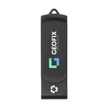 Logo trade advertising products image of: USB Twist Recycle 64 GB