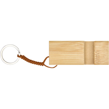 Logotrade promotional product picture of: Bosona bamboo phone holder with keychain