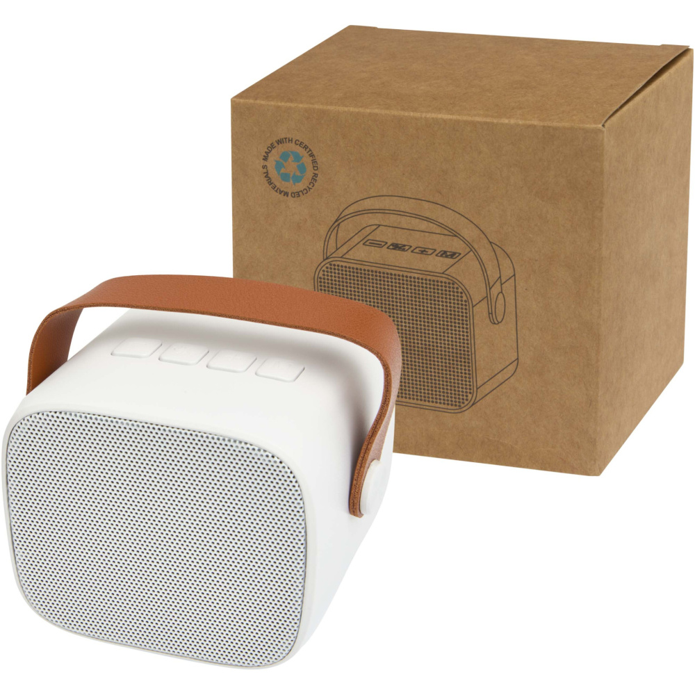 Logo trade promotional giveaway photo of: Diya 3W wireless recycled plastic speaker