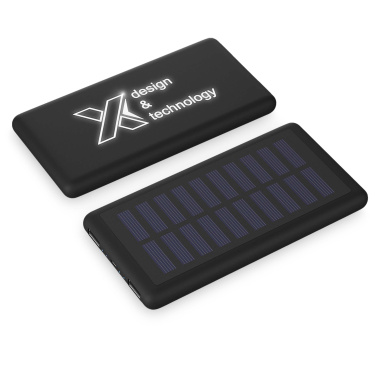 Logo trade promotional gifts image of: SCX.design P30 8000 mAh light-up solar power bank
