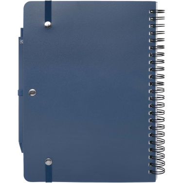 Logo trade business gift photo of: Thalaasa A5 ocean-bound hard cover notebook with ballpoint pen (black ink)