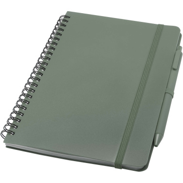 Logo trade promotional items image of: Thalaasa A5 ocean-bound hard cover notebook with ballpoint pen (black ink)