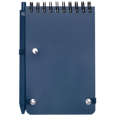 Logo trade corporate gifts image of: Thalaasa A6 hard cover ocean-bound notebook with ballpoint pen (black ink)