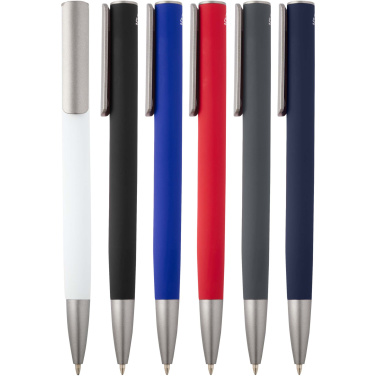 Logotrade advertising product picture of: Ziggur aluminium ballpoint pen (blue ink)