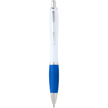 Logo trade promotional items image of: Nash recycled plastic ballpoint pen (blue ink)