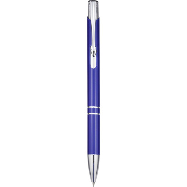 Logo trade promotional merchandise picture of: Moneta recycled aluminium ballpoint pen (blue ink)