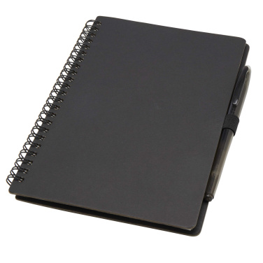 Logo trade promotional item photo of: Slate reusable soft cover notebook and pen set (black ink)
