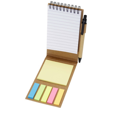 Logo trade promotional merchandise image of: Flipper sticky notepad with ballpoint pen (black ink)