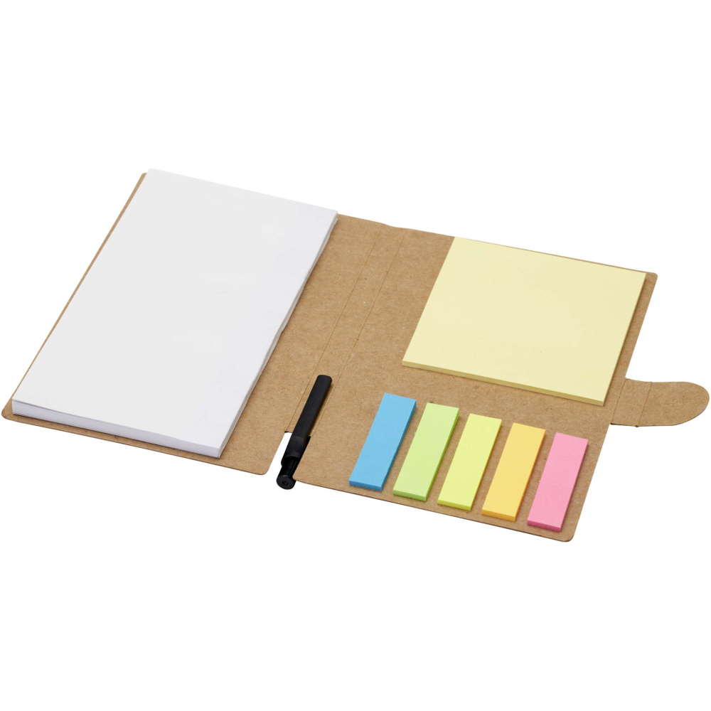 Logo trade corporate gift photo of: Swift sticky notes booklet with ballpoint pen (black ink)