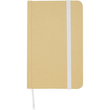 Logo trade promotional products image of: Reed A6 recycled hard cover notebook with plain pages