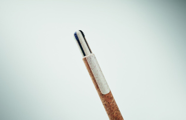Logotrade promotional gift picture of: Cork 4-colour ink ball pen
