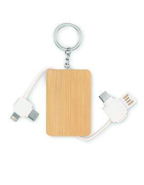 Logo trade promotional item photo of: Key ring charging cable