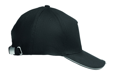 Logo trade corporate gifts image of: 5 panel LED cotton cap 220gr/m²