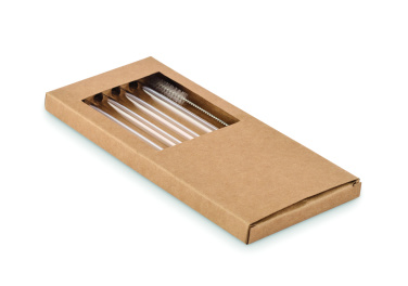 Logotrade promotional giveaway picture of: 4 reusable glass straws