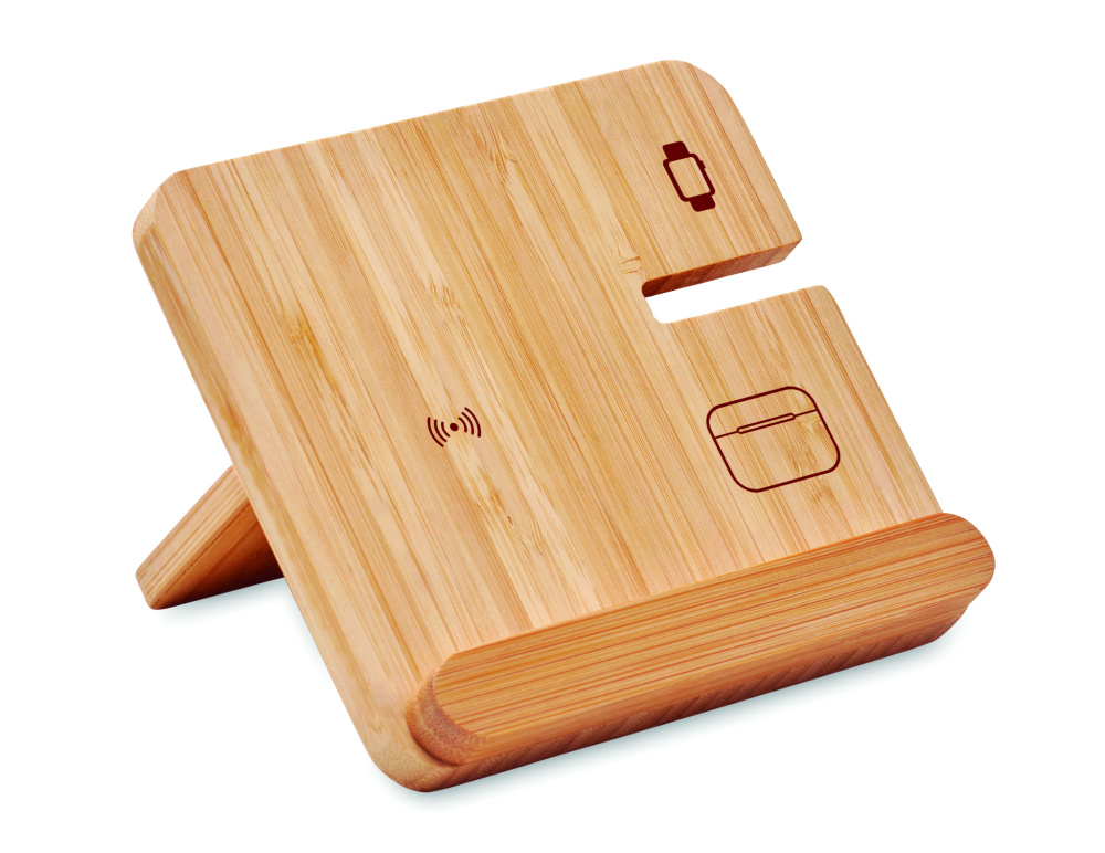 Logo trade promotional merchandise photo of: 3 in 1 15W wireless charger