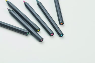 Logo trade promotional item photo of: 6 black colouring pencils