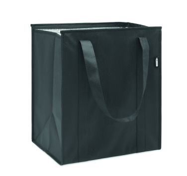 Logo trade promotional giveaway photo of: Non woven RPET cooler bag