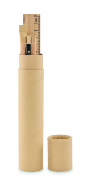 Logo trade business gift photo of: Paper tube stationery set