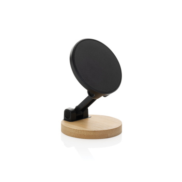 Logotrade advertising products photo of: Magmount RCS recycled plastic and bamboo phone stand