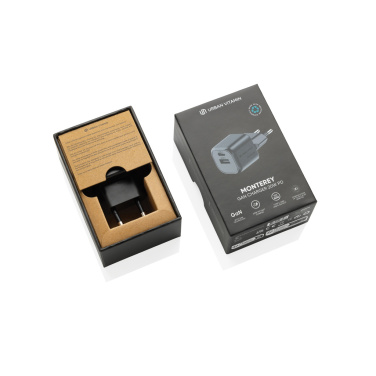 Logotrade promotional item image of: Urban Vitamin Monterey RCS recycled plastic 20W GAN charger