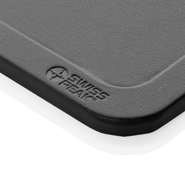 Logo trade corporate gifts picture of: Swiss Peak 3 in 1 RCS recycled PU wireless charger desk tray