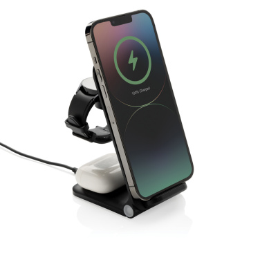 Logo trade corporate gifts picture of: Powerpal 3 in 1 RCS recycled plastic 15W charger
