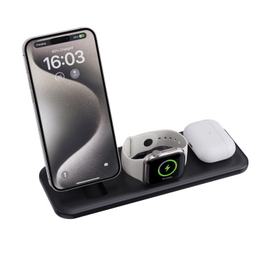 Logo trade promotional gifts picture of: Urban Vitamin Torrance 3 in 1 magnetic 15W charger