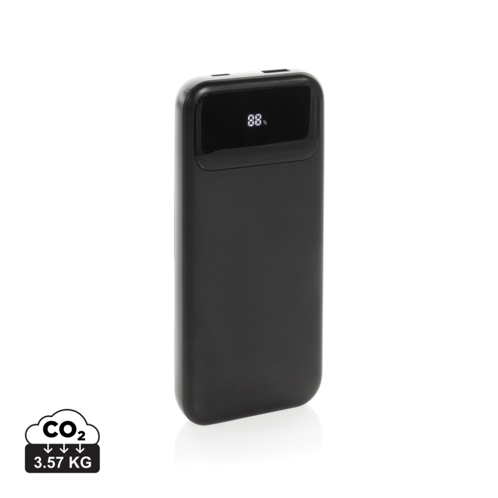 Logo trade advertising products picture of: Turbopack RCS rplastic powerbank 10.000 integrated cables