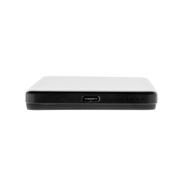 Logo trade promotional merchandise image of: Orion RCS recycled aluminum 5000 mah 5W magnetic powerbank