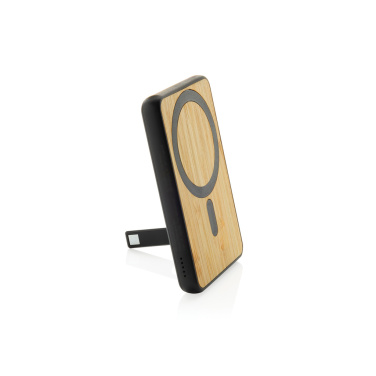 Logo trade promotional items picture of: Zen RCS rplastic 5000 mah 5W magnetic bamboo powerbank
