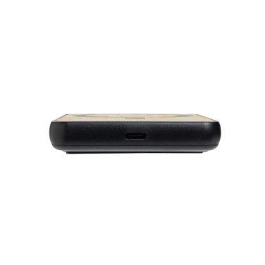Logotrade promotional gifts photo of: Zen RCS rplastic 5000 mah 5W magnetic bamboo powerbank
