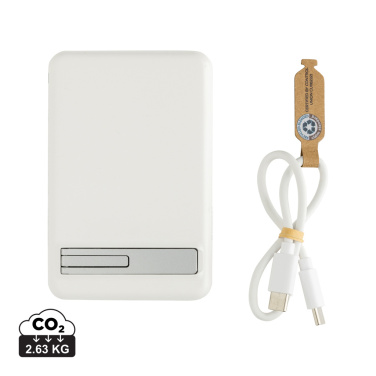 Logotrade advertising products photo of: Zen RCS rplastic 5000 mah 5W magnetic bamboo powerbank