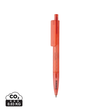 Logo trade advertising products image of: X3 GRS recycled PC plastic pen frosted