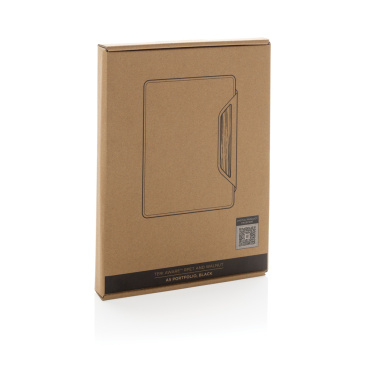 Logotrade promotional gift image of: Teri AWARE™ RPET and walnut A5 portfolio