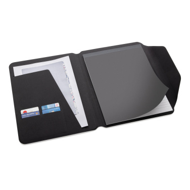 Logo trade promotional merchandise photo of: Teri AWARE™ RPET and walnut A4 portfolio