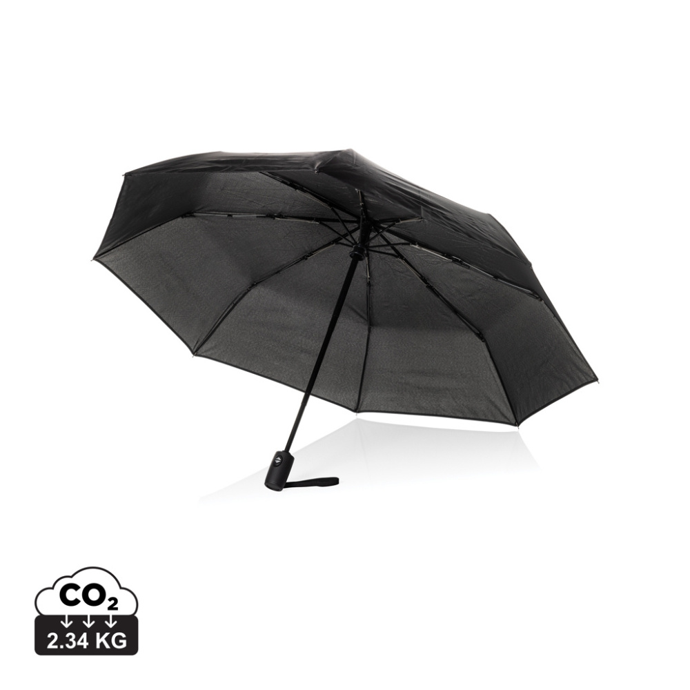 Logo trade promotional item photo of: Swiss Peak Vito Aware™ RPET 21 inch auto open/close umbrella