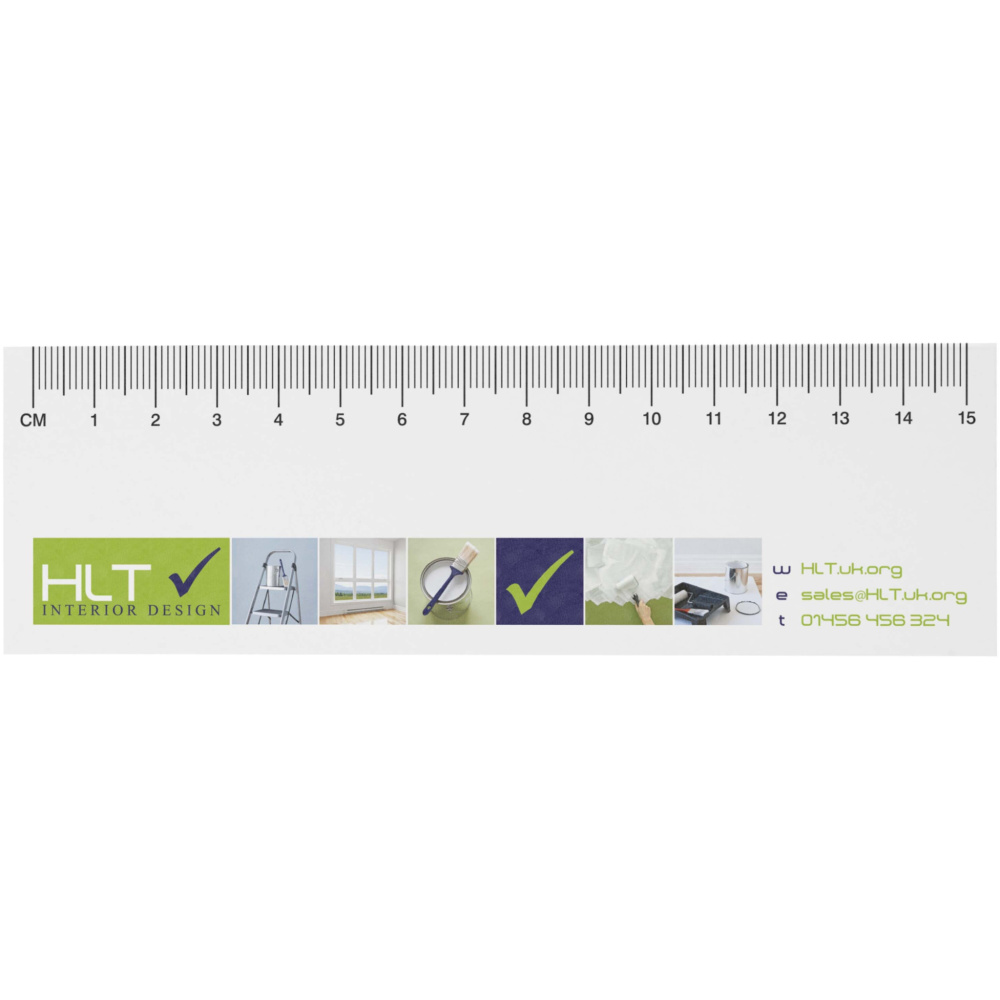 Logo trade business gift photo of: Sticky-Mate® recycled sticky notes with printed 15 cm ruler