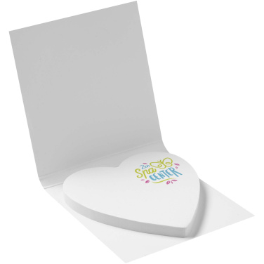 Logo trade promotional items picture of: Sticky-Mate® soft cover heart-shaped sticky notes