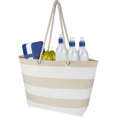 Logo trade business gift photo of: Florida 270 g/m² GRS recycled beach tote bag 18L