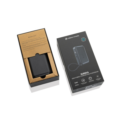 Logotrade promotional giveaway image of: Urban Vitamin Eureka hybrid GANcharger 10000mah powerbank65W