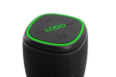 Logo trade promotional merchandise picture of: Bluetooth speaker HERMON Schwarzwolf
