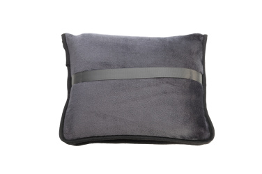 Logotrade advertising products photo of: Blanket and pillow 2 in 1 AMIATA Schwarzwolf