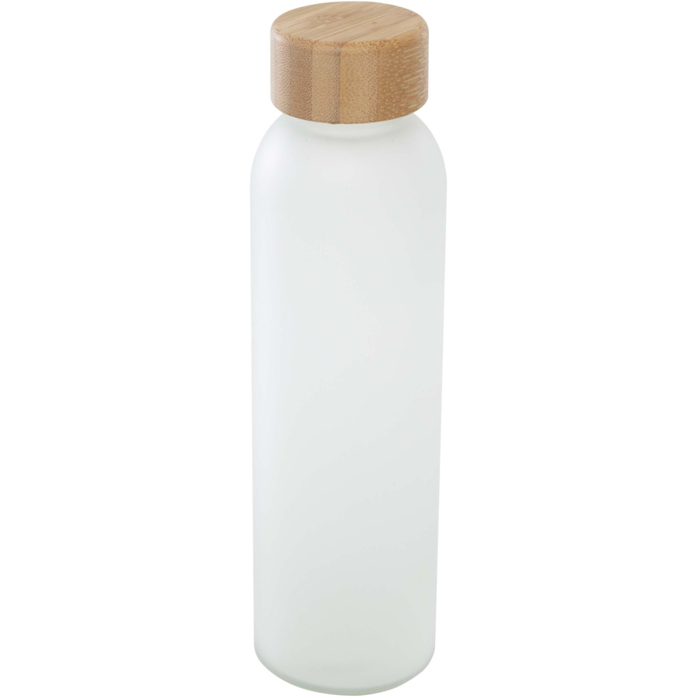 Logotrade corporate gifts photo of: Lume 500 ml matte soda lime glass bottle with bamboo lid