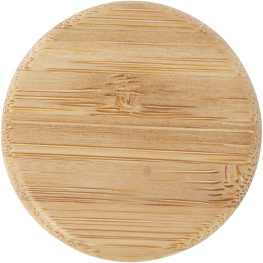 Logotrade promotional merchandise image of: Lume 500 ml matte soda lime glass bottle with bamboo lid