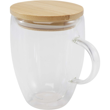 Logotrade promotional gifts photo of: Leona 350 ml glass cup with bamboo lid