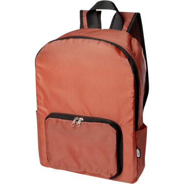 Logo trade advertising products picture of: EcoFold RPET foldable backpack 15L