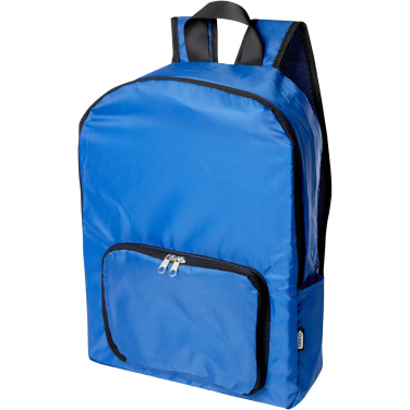 Logo trade business gift photo of: EcoFold RPET foldable backpack 15L