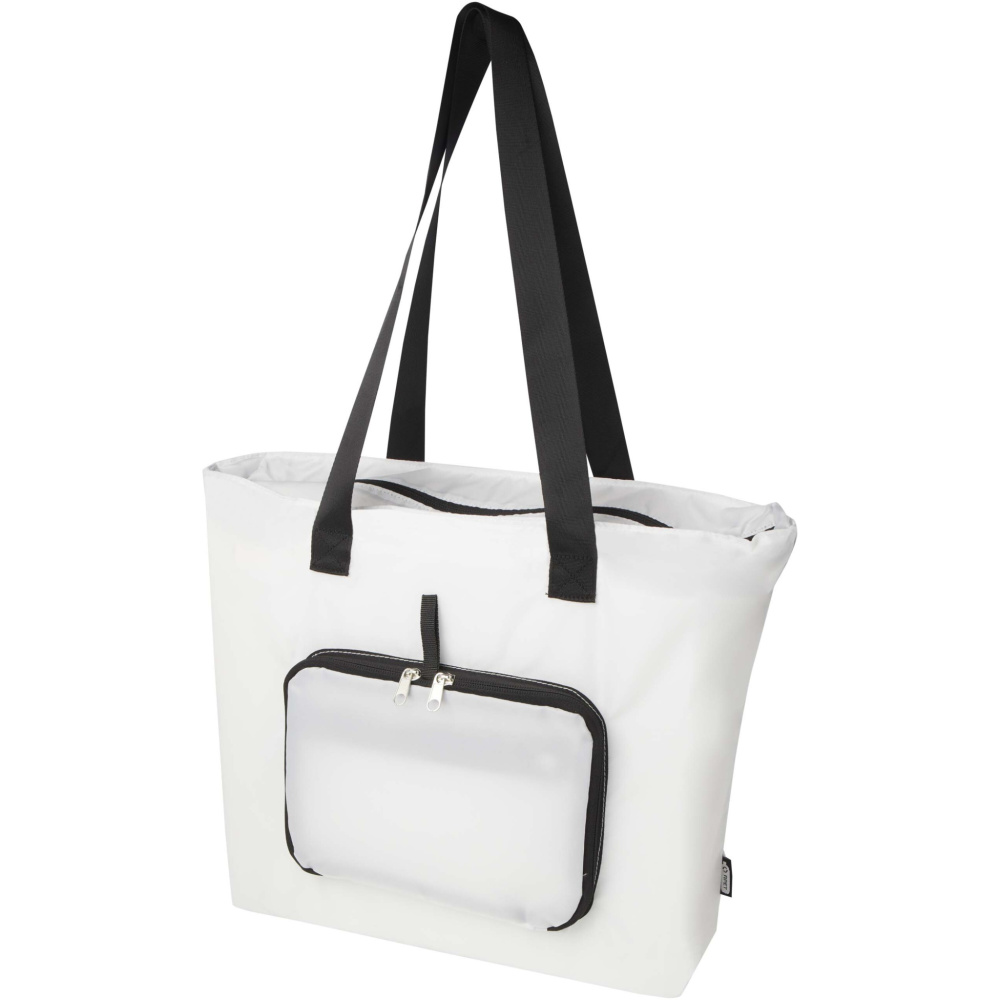 Logo trade promotional giveaway photo of: EcoFold RPET foldable tote bag 16L