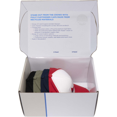 Logo trade business gifts image of: Recycled caps sample box