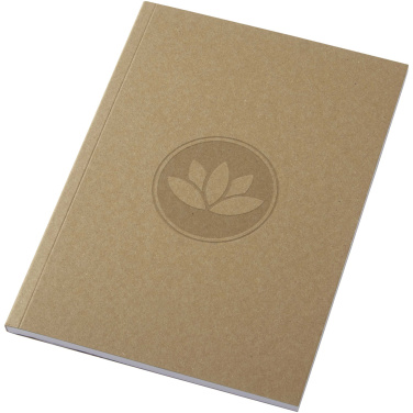 Logo trade promotional products picture of: Novella Austen A5 recycled soft cover kraft notebook - 50 sheets